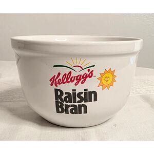 Kellogg's Raisin Bran Cereal Bowl Ceramic 1999 Houston Harvest Gift Products